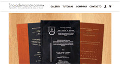 Desktop Screenshot of encuadernacion.com.mx
